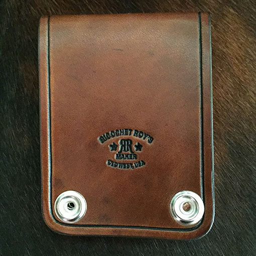 Cowboy leather badge holder great for SASS Single Action Shooters Society