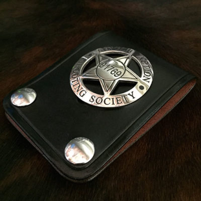 Cowboy leather badge holder great for SASS Single Action Shooters Society