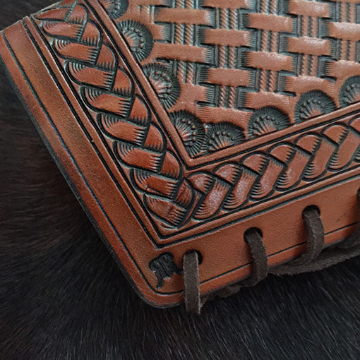 Cowboy leather stock cover