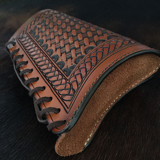 Cowboy leather stock cover