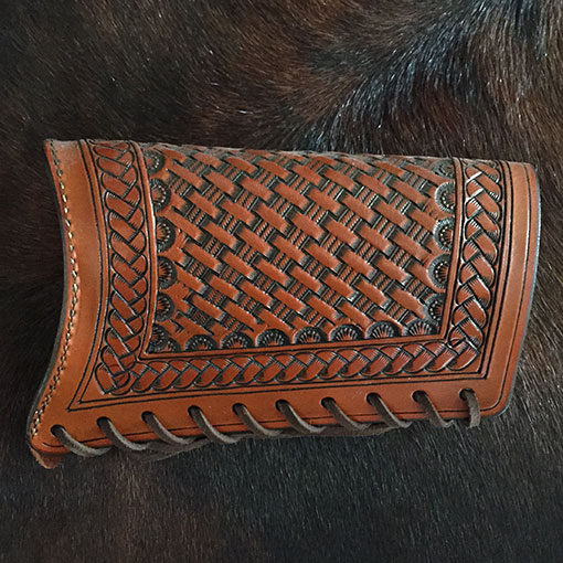 Cowboy leather stock cover