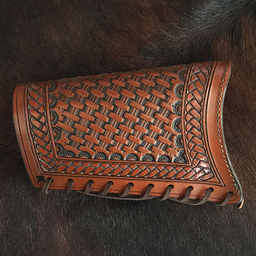 Cowboy leather stock cover