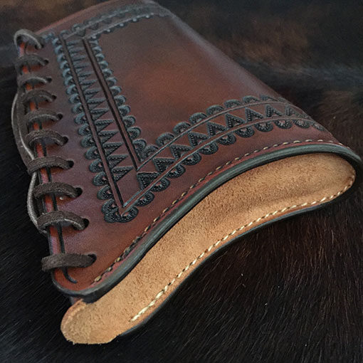 Cowboy leather stock cover