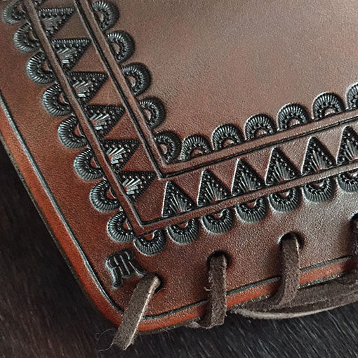 Cowboy leather stock cover