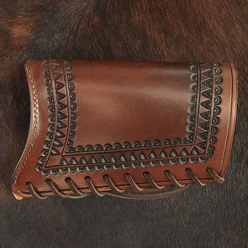 Cowboy leather stock cover