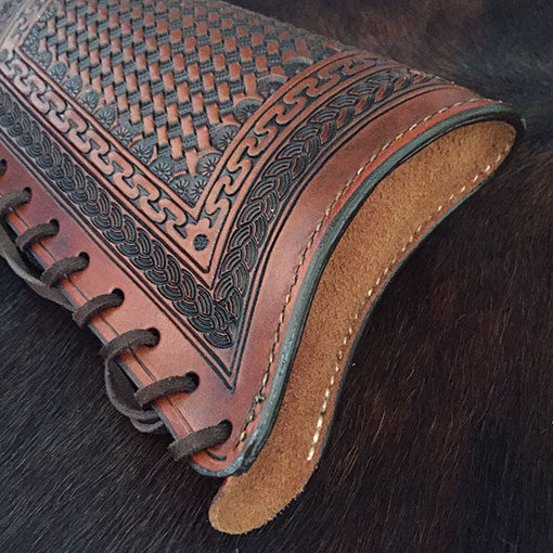 Cowboy leather stock cover