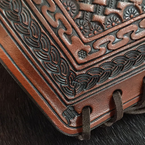 Cowboy leather stock cover