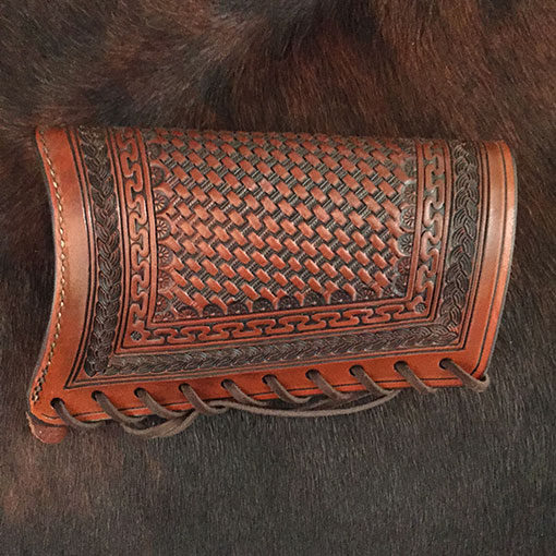 Cowboy leather stock cover