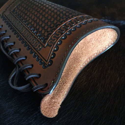 Cowboy leather stock cover