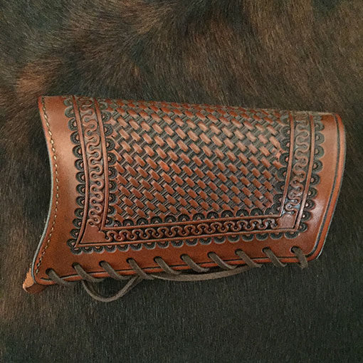 Cowboy leather stock cover