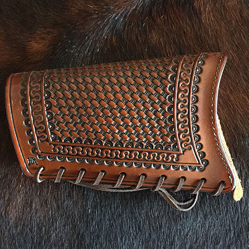 Cowboy leather stock cover