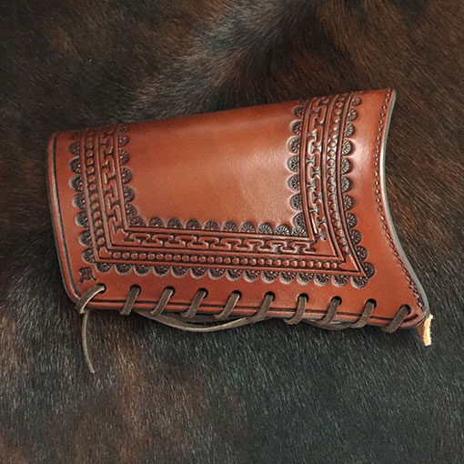 Cowboy leather stock cover