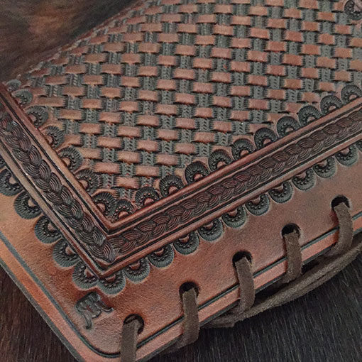 Cowboy leather stock cover