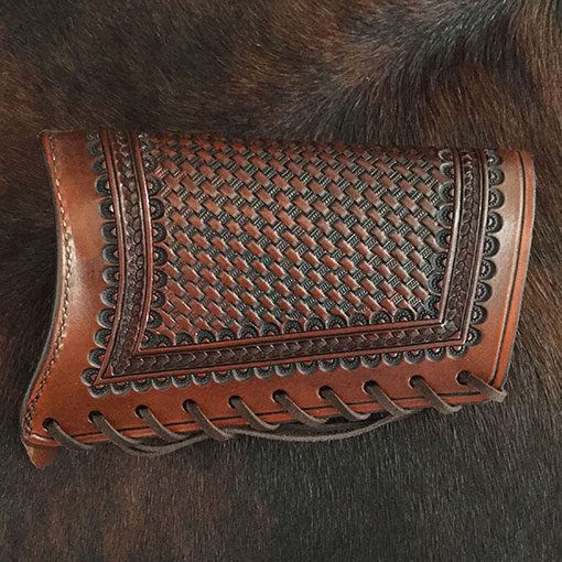 Cowboy leather stock cover