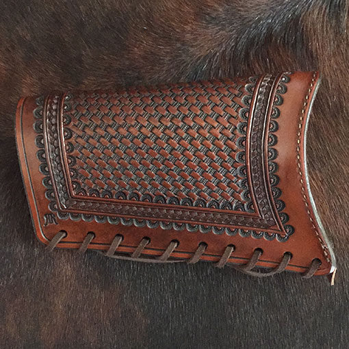 Cowboy leather stock cover