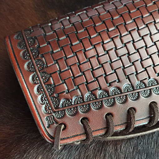 Cowboy leather stock cover