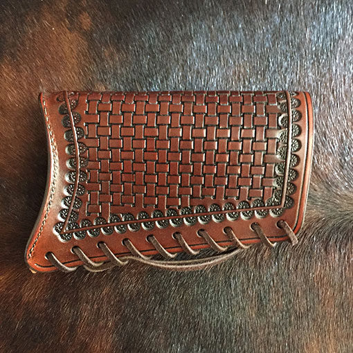 Cowboy leather stock cover