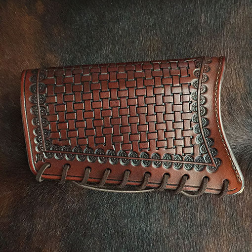 Cowboy leather stock cover