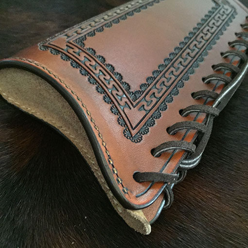 Cowboy leather stock cover