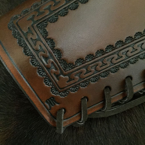 Cowboy leather stock cover