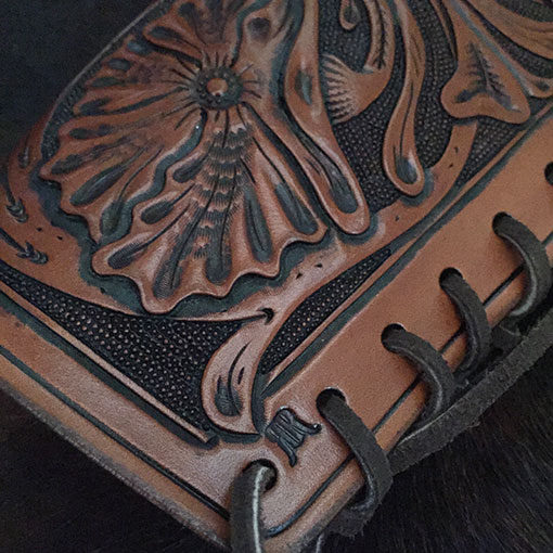 Cowboy leather stock cover