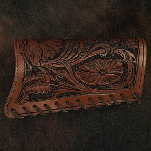 Cowboy leather stock cover