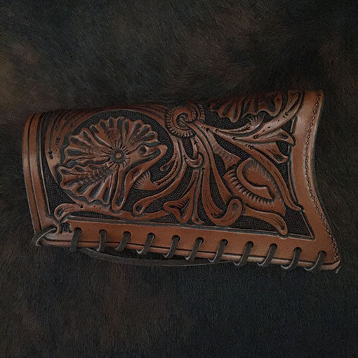 Cowboy leather stock cover